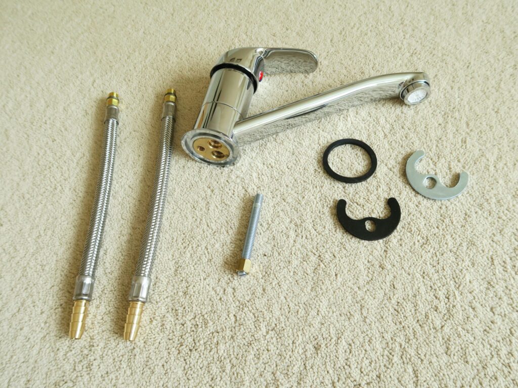 Components of a Caravan Mixer Tap