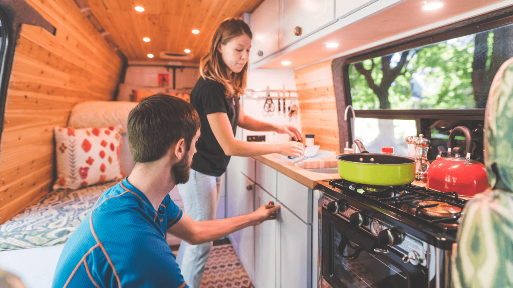 Living and Cooking in a Motorhome